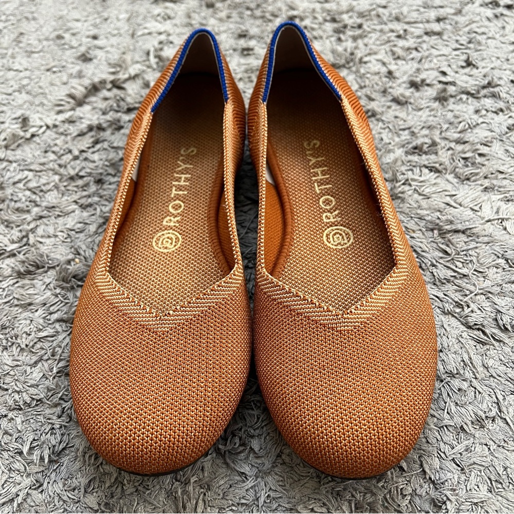 Rothy's Women's flat camel tan shoes